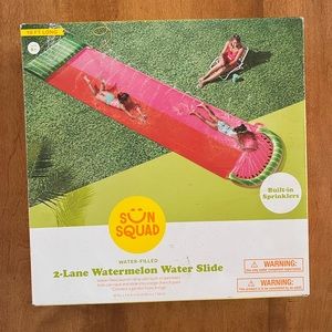 NEW - Sun Squad 2-Lane Watermelon Water Slide